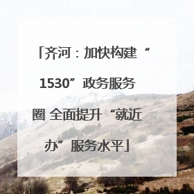 齐河：加快构建“1530”政务服务圈 全面提升“就近办”服务水平